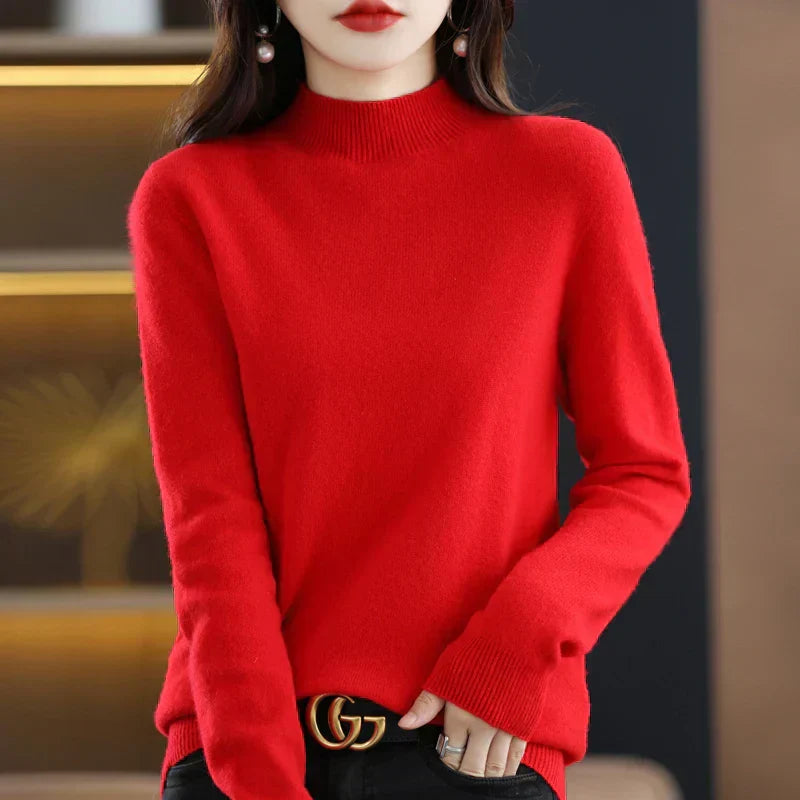 Womens Wool Sweater Cozy Fit Winter