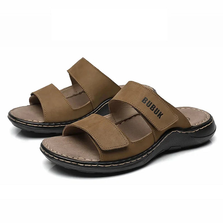 Mens Water Shoes Real Leather Slip-On