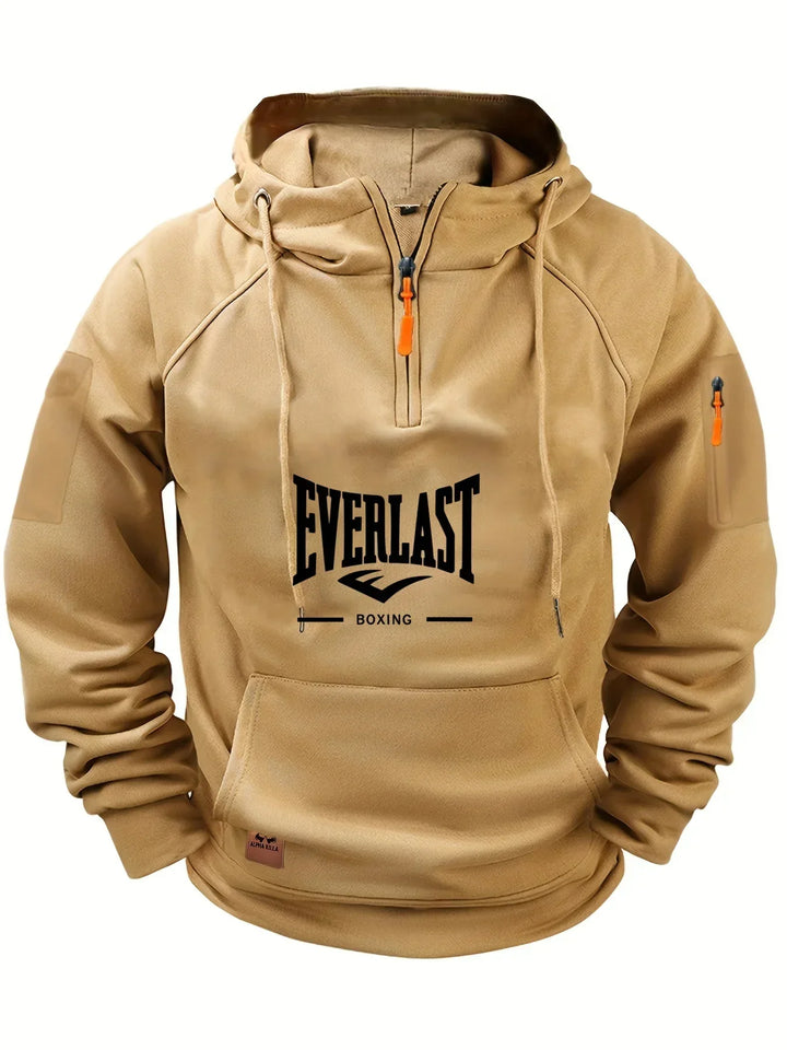 Mens Zip-Up Hooded Sweatshirt Fleece Casual Fit