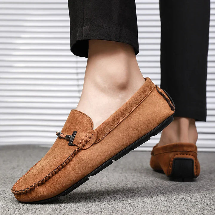 Mens Suede Loafers Slip-On Comfortable
