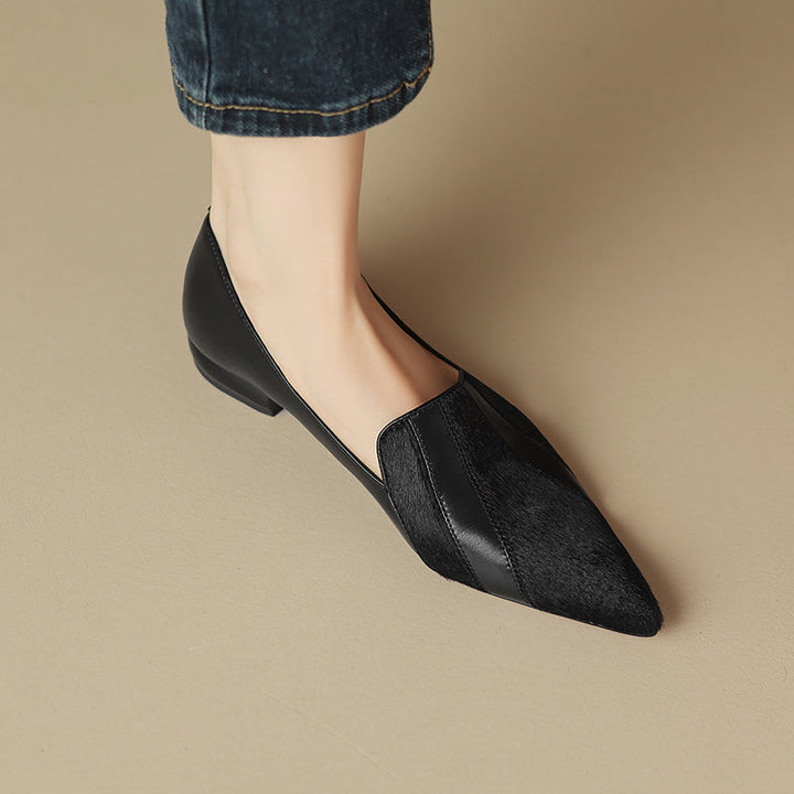 Womens Flats Genuine Leather Slip-On Style