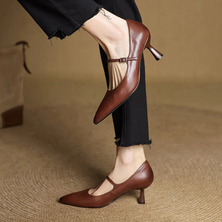 Womens Genuine Leather Pumps Classic Fit