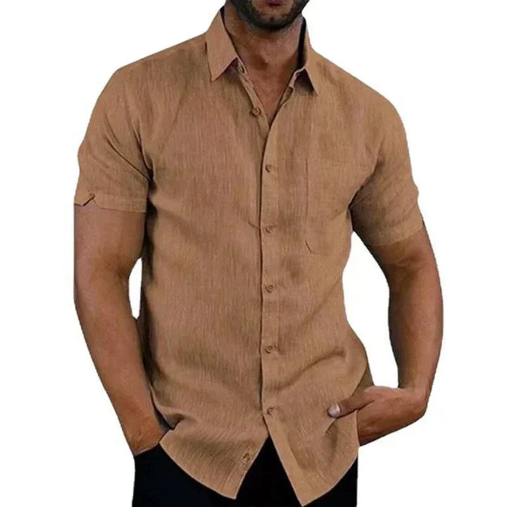 Mens Casual Shirt Breathable Summer Fit