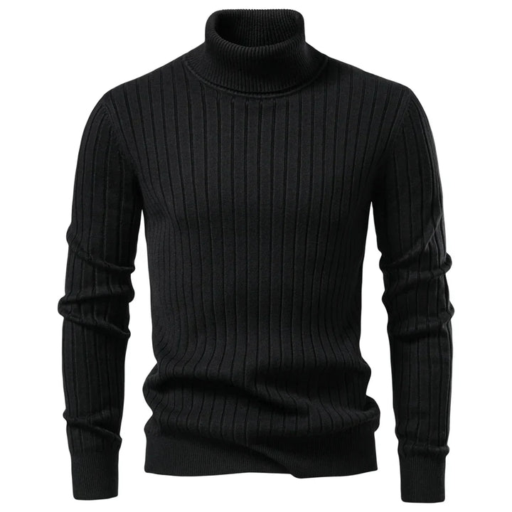 Mens Thermal Knit Sweater Crew Neck Cozy Fit