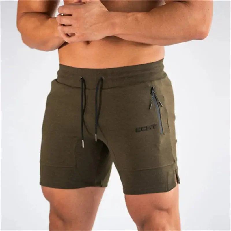 Mens Sports Shorts with Zippered Pockets Athletic Fit