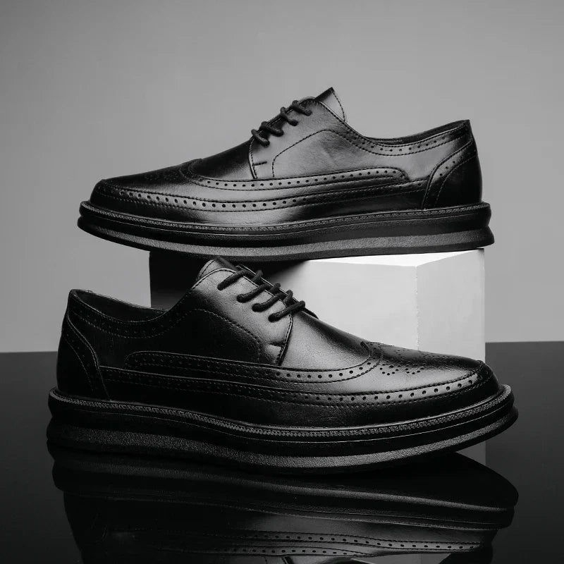 Mens Leather Shoes Genuine Leather - BritishMode