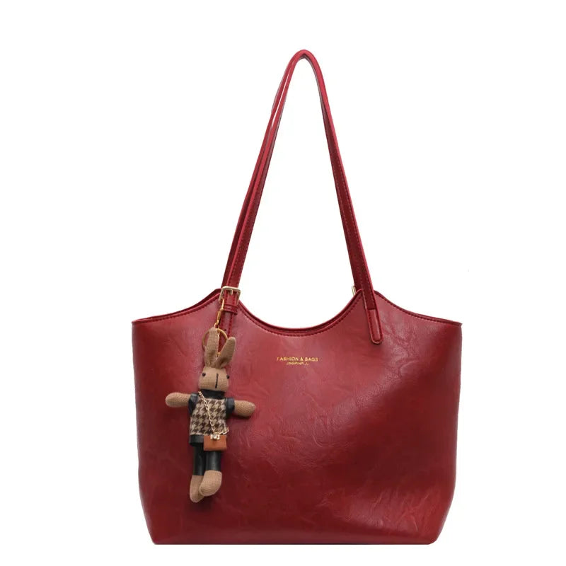 Womens Vegan Leather Shopping Bag Spacious Elegant Design - BritishMode