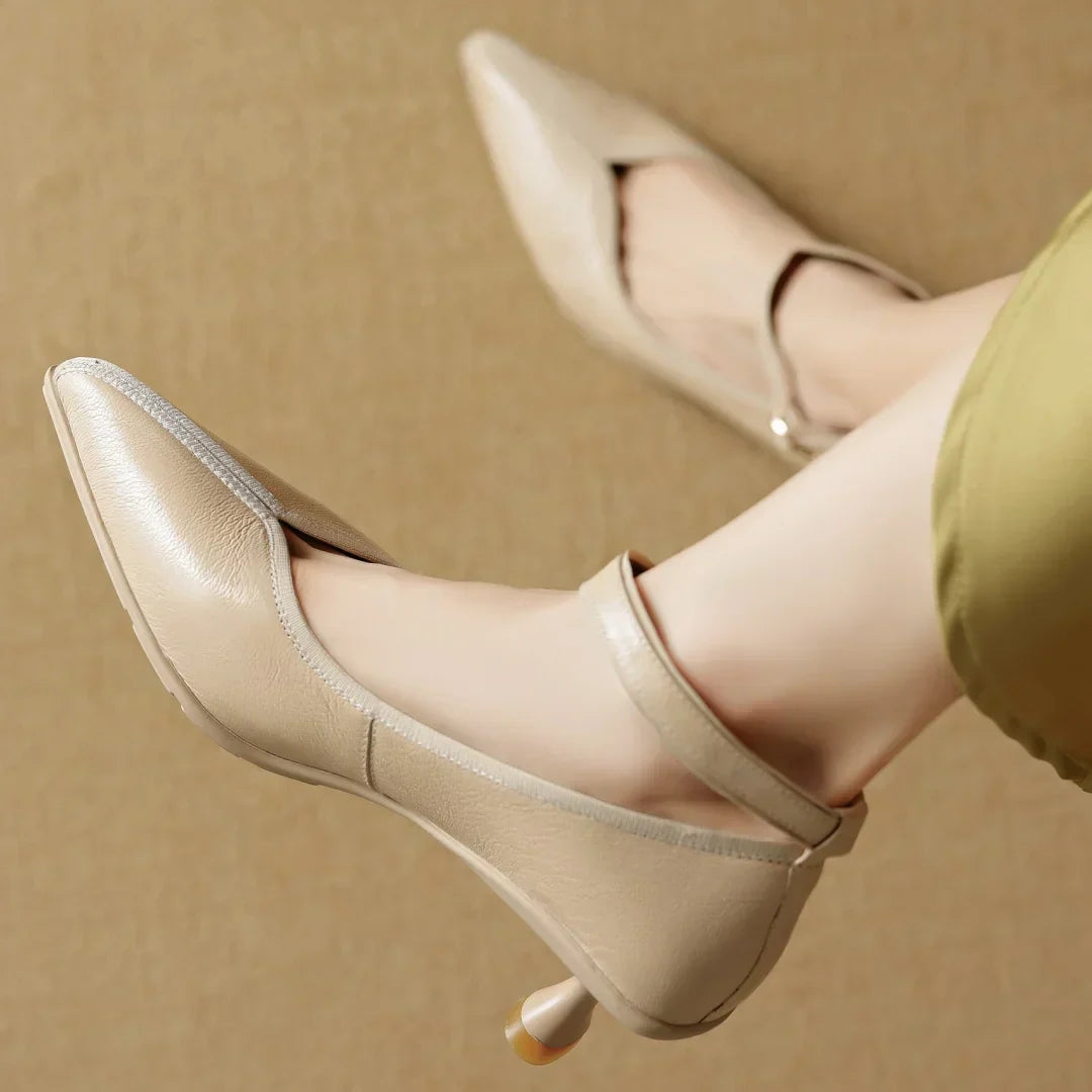 Womens Heels Genuine Leather Classic Fit