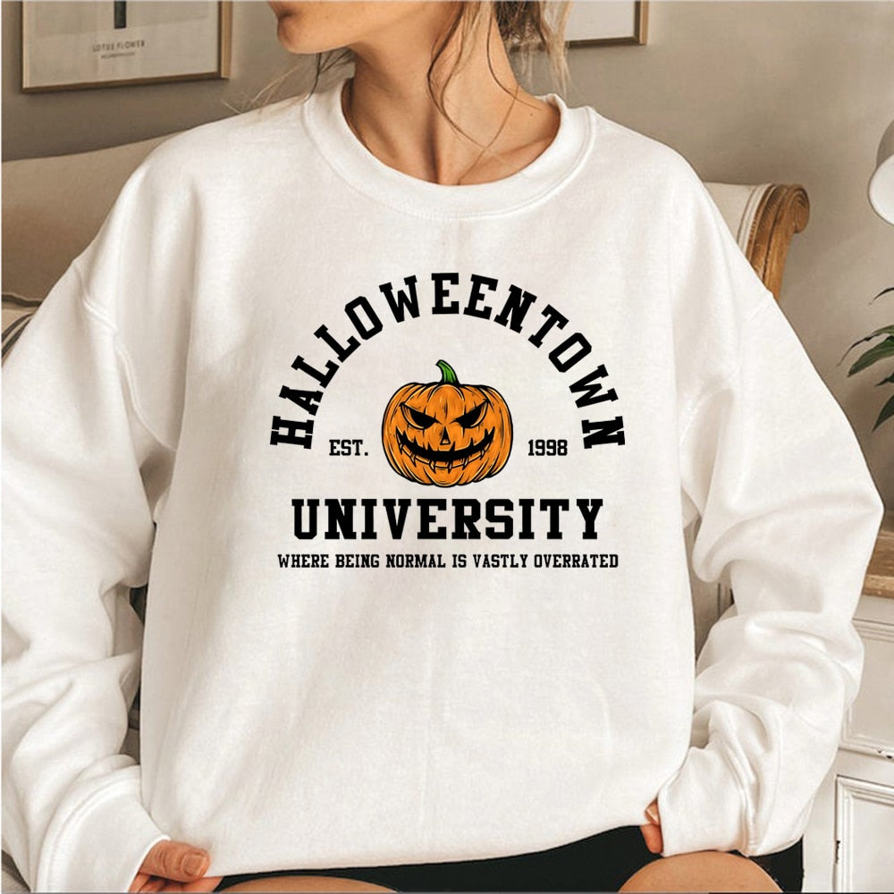 Womens Sweatshirt Halloween Graphic Relaxed Fit - BritishMode