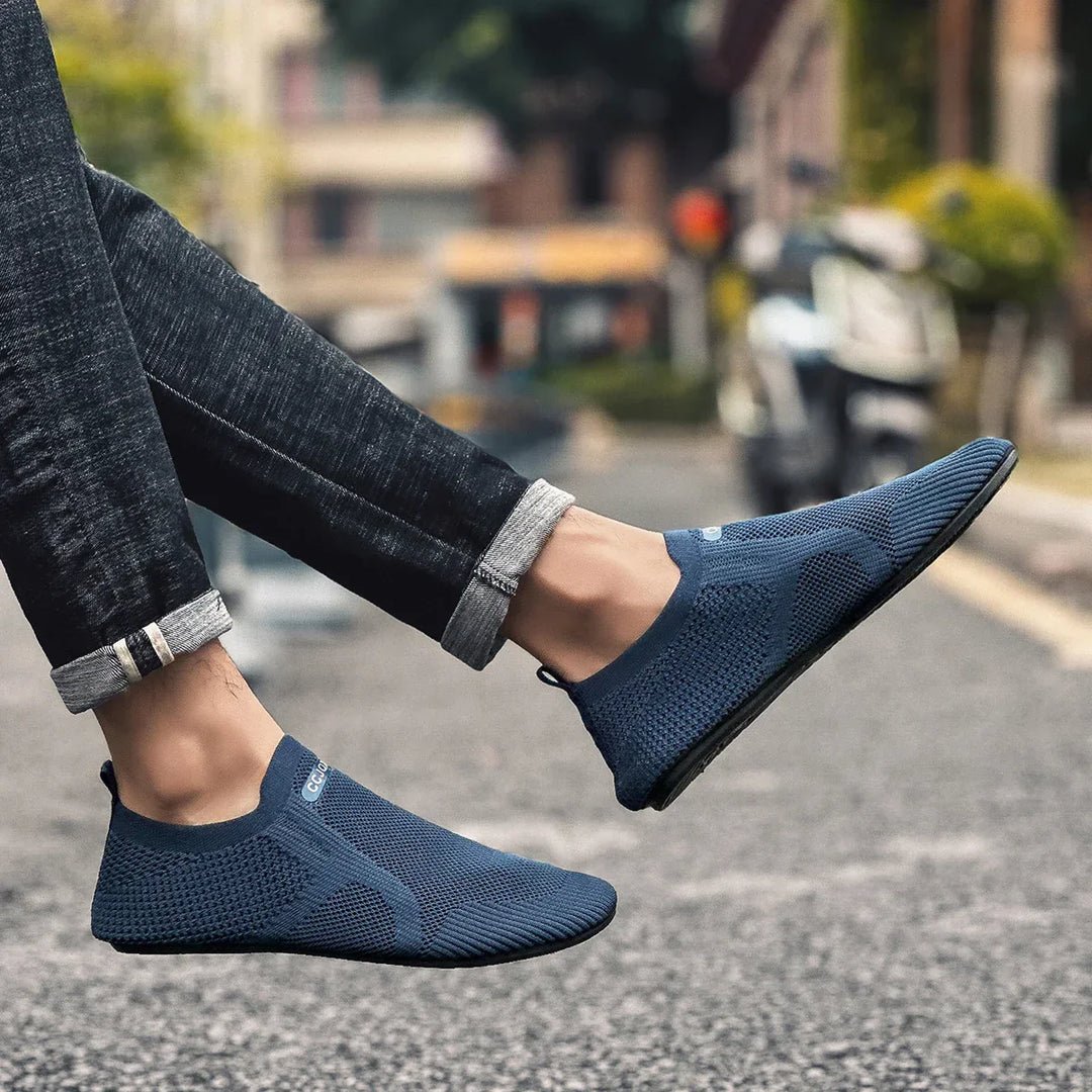 Mens Loafers Mesh Upper Slip-On