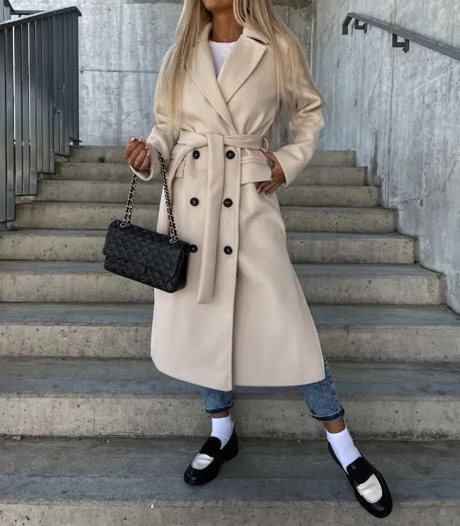 Womens Parka Coat with Belt Classic Fit - BritishMode