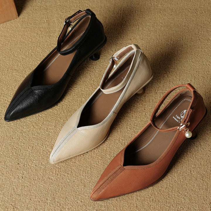 Womens Heels Genuine Leather Classic Fit