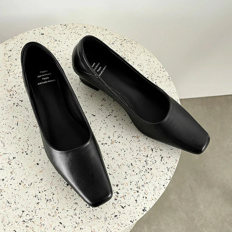 Womens Genuine Leather Pumps Classic Fit