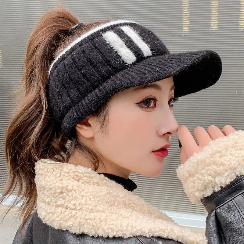 Womens Cable Knit Hat Warm
