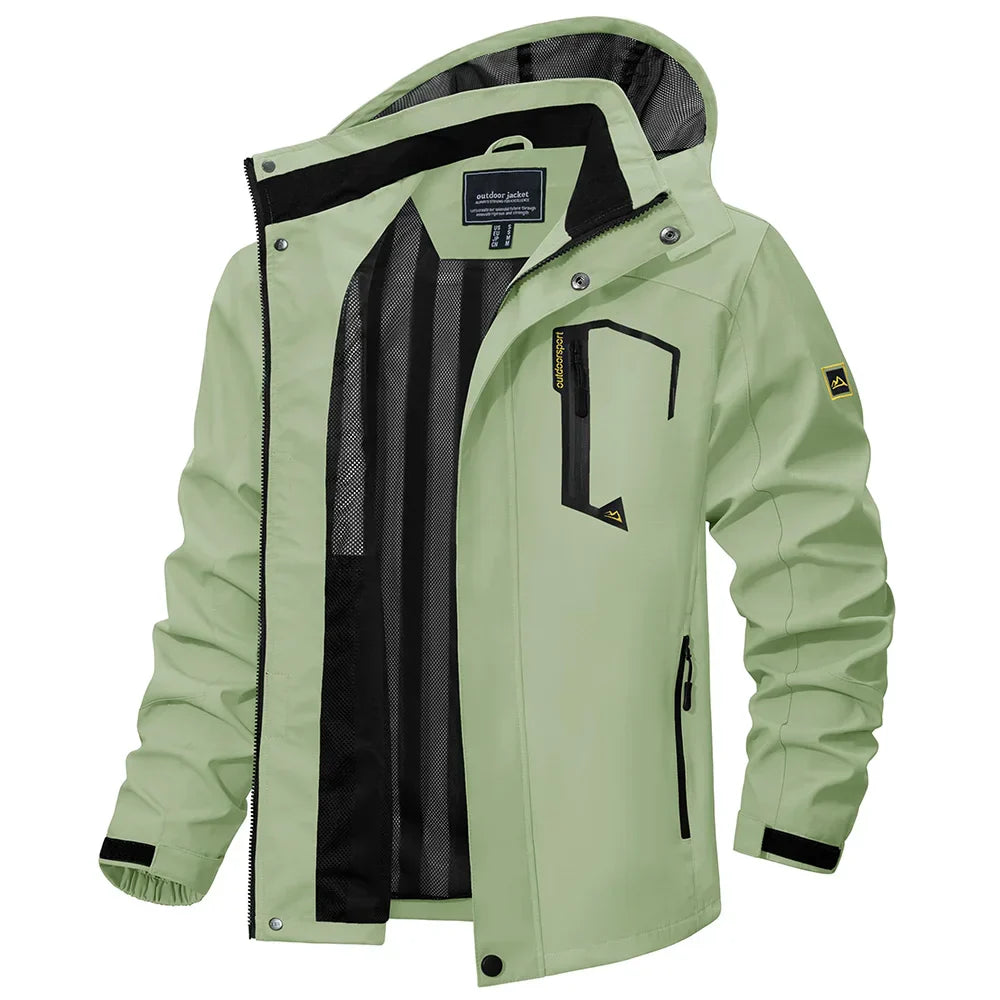 Mens Windbreaker Jacket Waterproof Breathable Lightweight