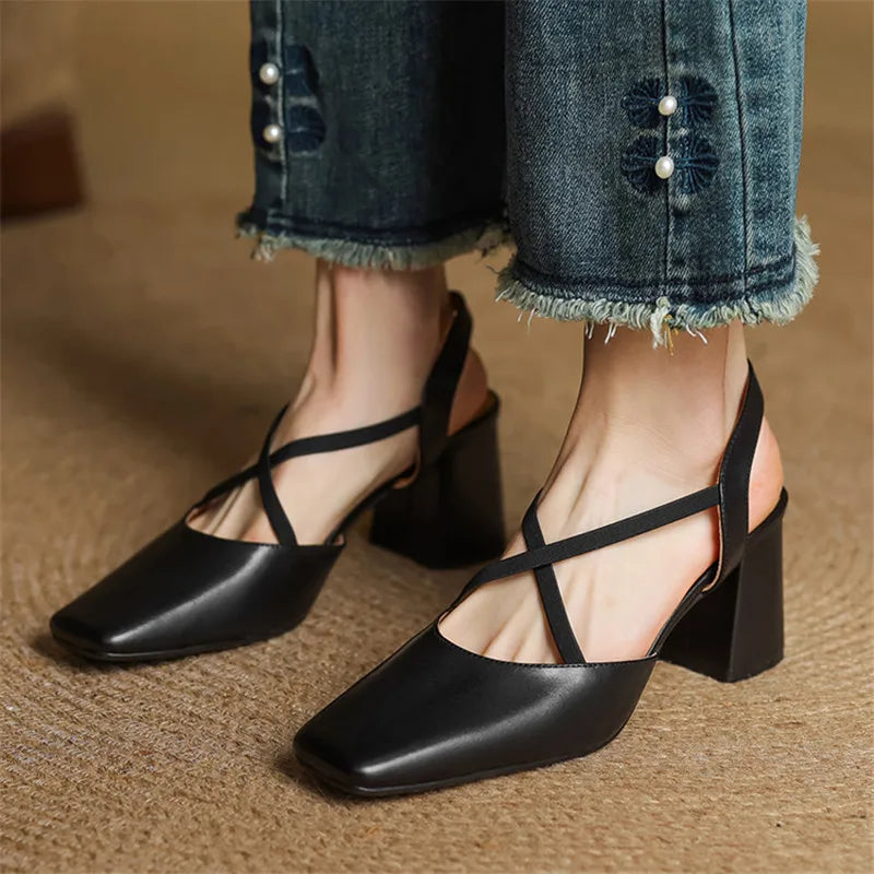 Womens Heels Genuine Leather Classic Fit