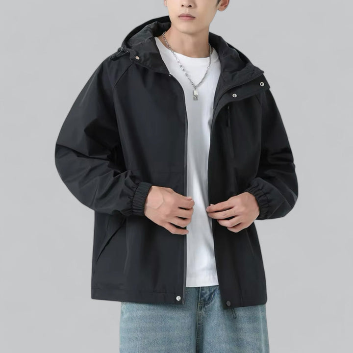 Mens Windbreaker Jacket Weather-Resistant Relaxed Fit - BritishMode