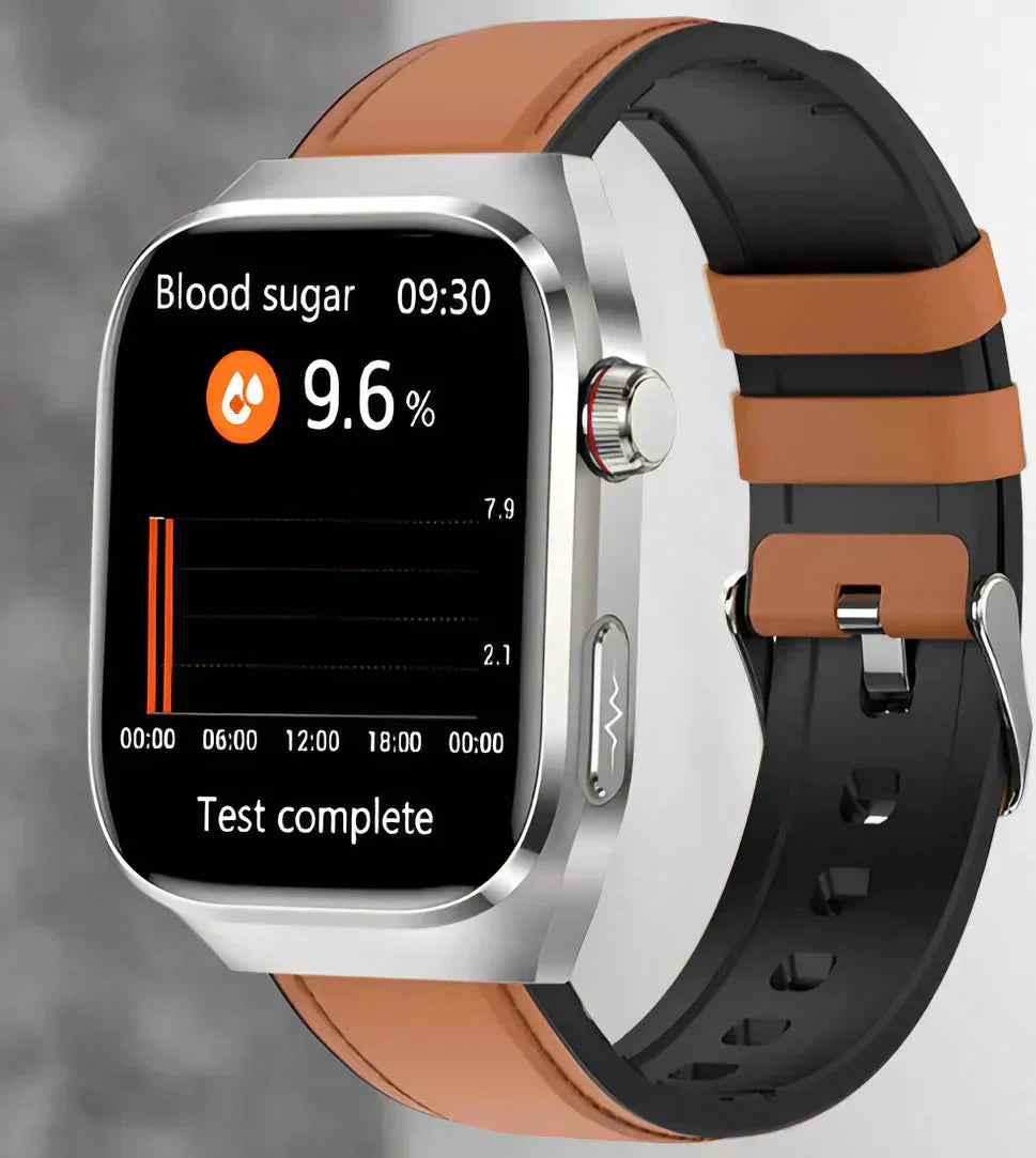 Unisex Smartwatch with ECG Blood Sugar Monitor Amoled Display