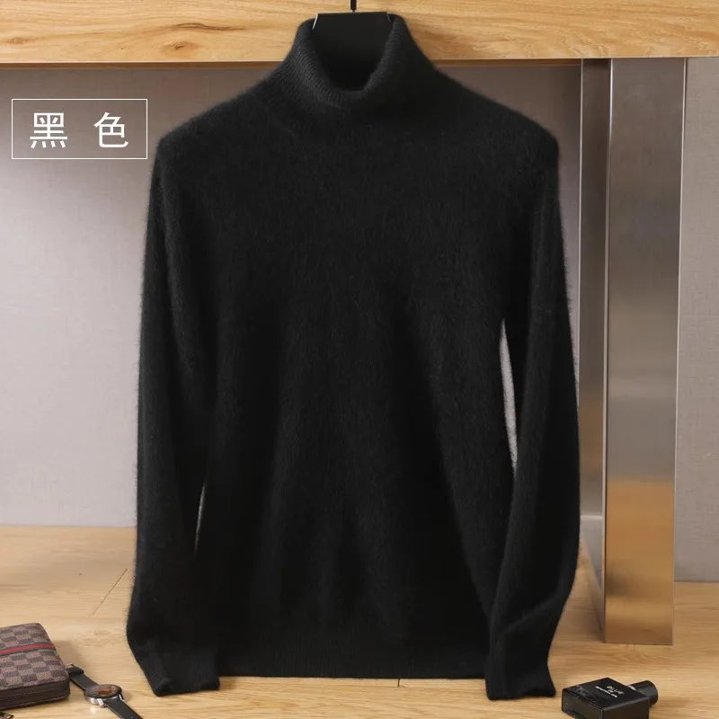 Mens Cashmere Crew Neck Sweater Soft Fit