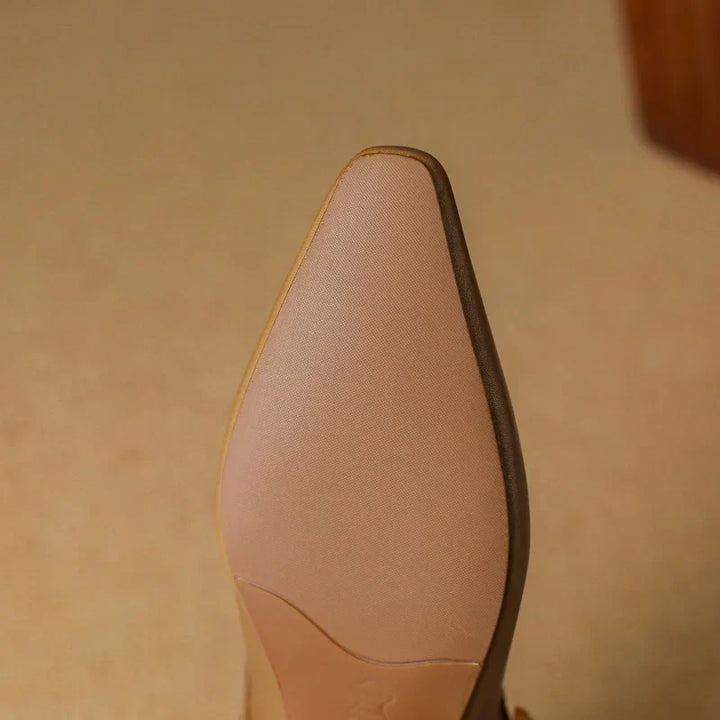 Womens Genuine Leather Heels Classic Fit