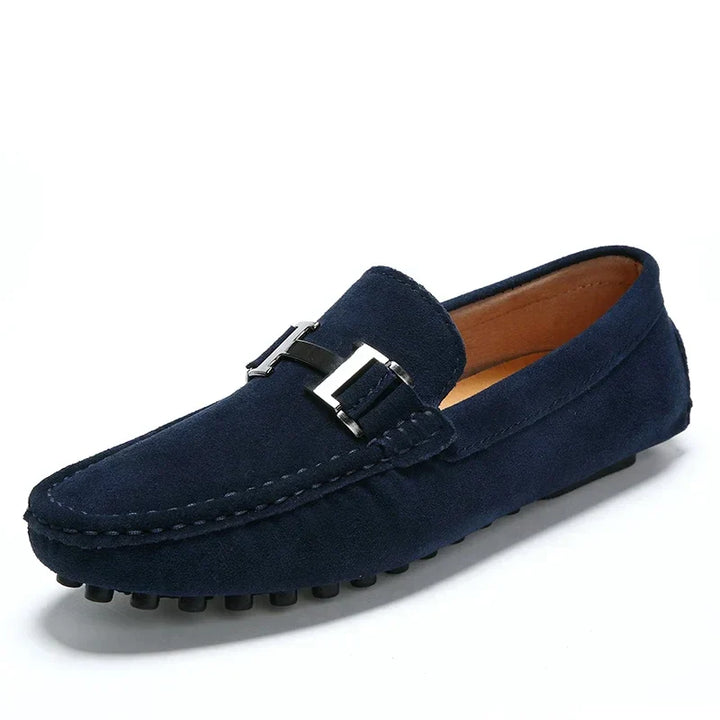 Mens Slip-On Loafers Suede Soft Leather Comfortable
