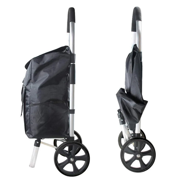 Foldable Aluminium Shopping Trolley Lightweight Portable
