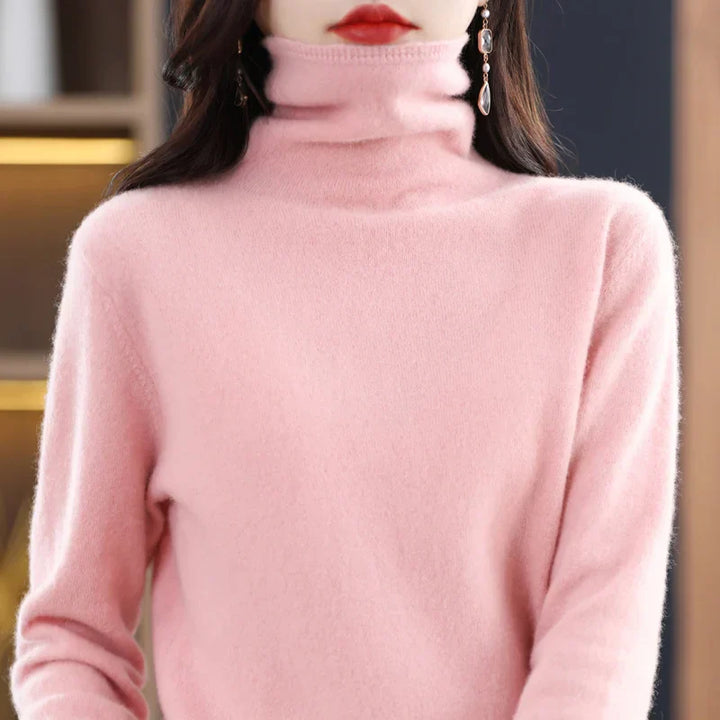Womens Crew Neck Sweater Soft Merino Wool