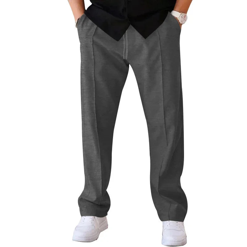 Womens Straight Leg Pants with Elastic Waist Comfortable Fit