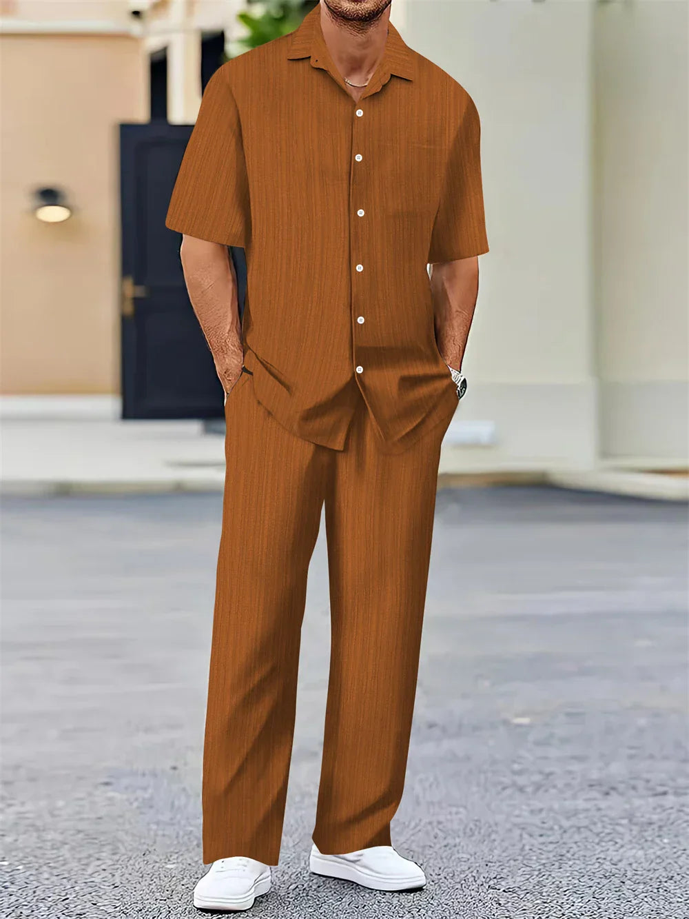 Mens Office Wear Set Lightweight Comfortable Fit