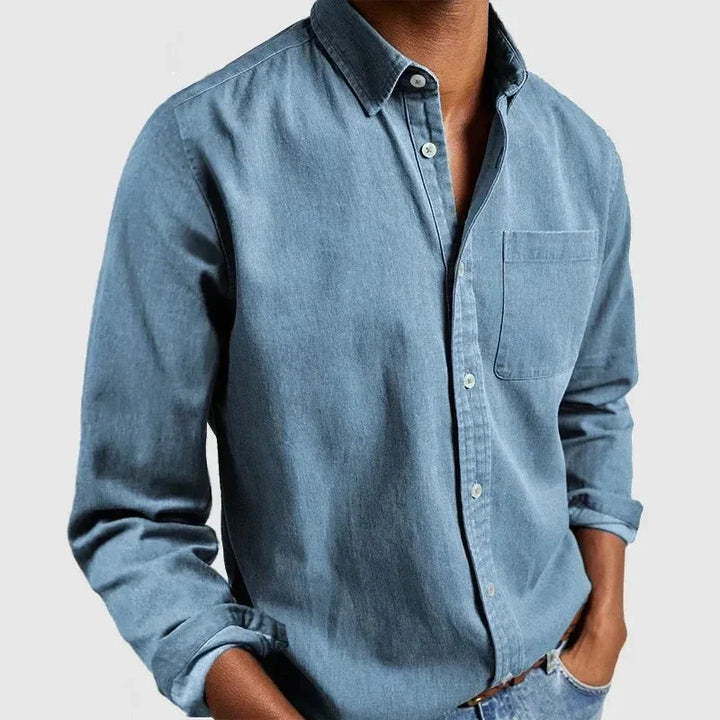 Mens Casual Button-Down Shirt Comfortable Everyday Fit