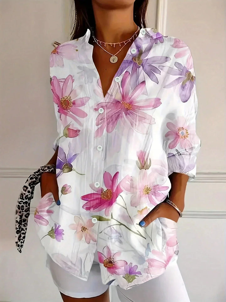 Womens Summer Blouse Lightweight Relaxed Fit