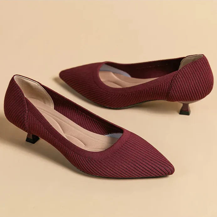 Womens Kitten Heel Pumps Classic Fit
