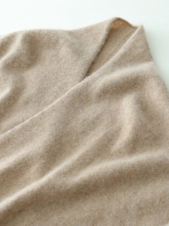Womens Cashmere Wrap Sweater Soft Knit Crossover Style