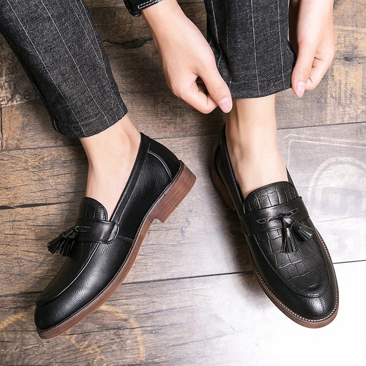 Mens Leather Moccasin Loafers
