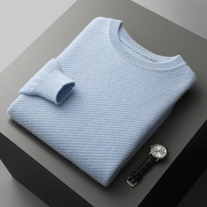 Mens Wool Sweater Cozy Knitwear Regular Fit