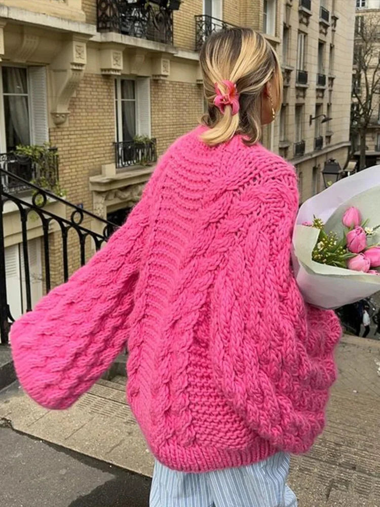 Womens Oversized Knit Sweater Comfortable Fit