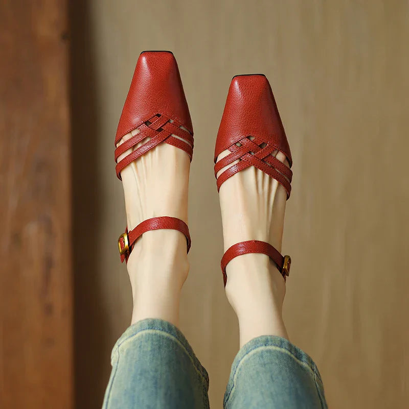 Womens Heels Genuine Leather Classic Fit