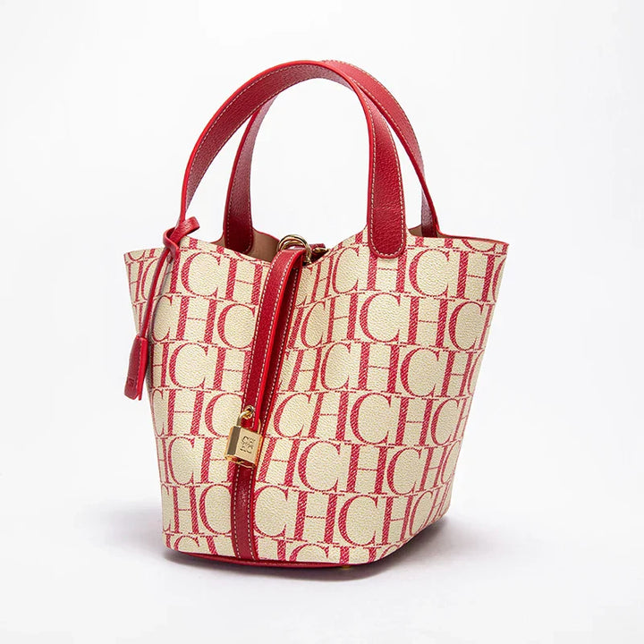 Womens Tote Bag PVC Patterned Structured Design