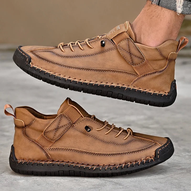 Mens Casual Walking Sneakers Moc Stitching Grip Outsole