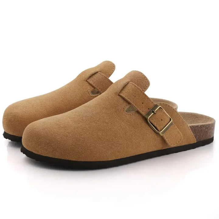 Womens Slippers with Cork Footbed and Grip Sole Comfortable - BritishMode