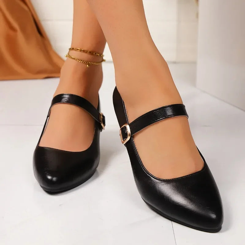 Womens Leather Heels Classic Fit