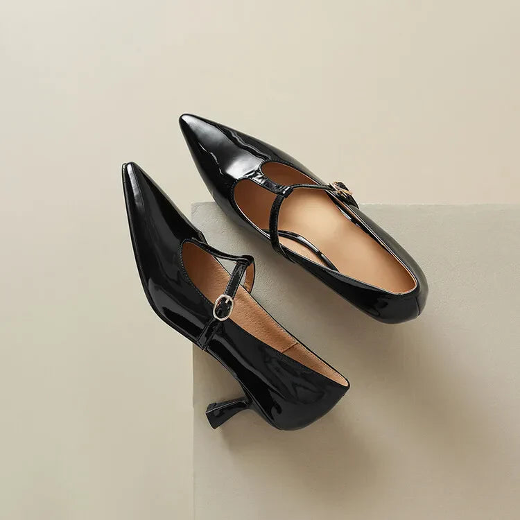 Womens Leather Heels Genuine Leather Classic Fit