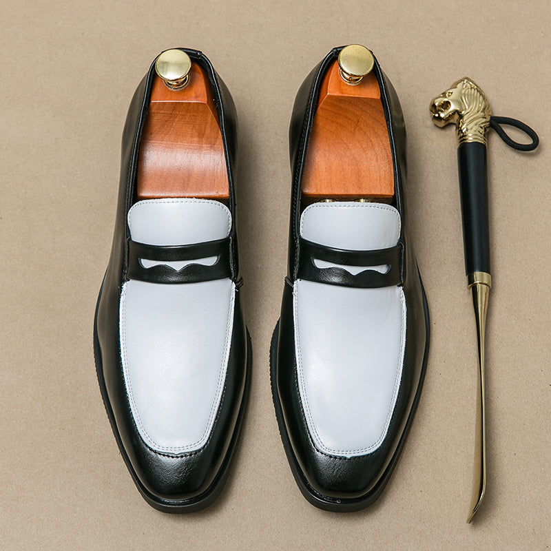 Mens Leather Loafers Slip-On Comfortable