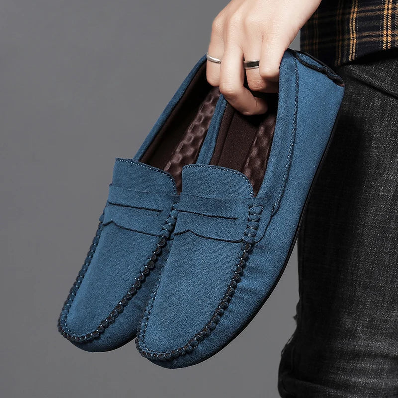 Mens Leather Slip-On Shoes Stylish Fit
