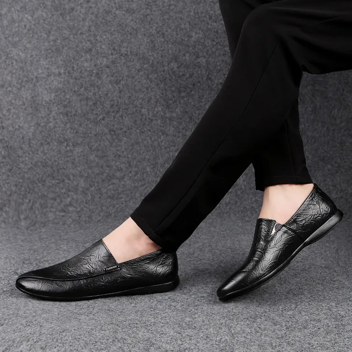 Mens Loafers Genuine Leather Slip-On