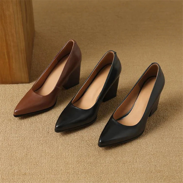 Womens Heels Genuine Leather Classic Fit