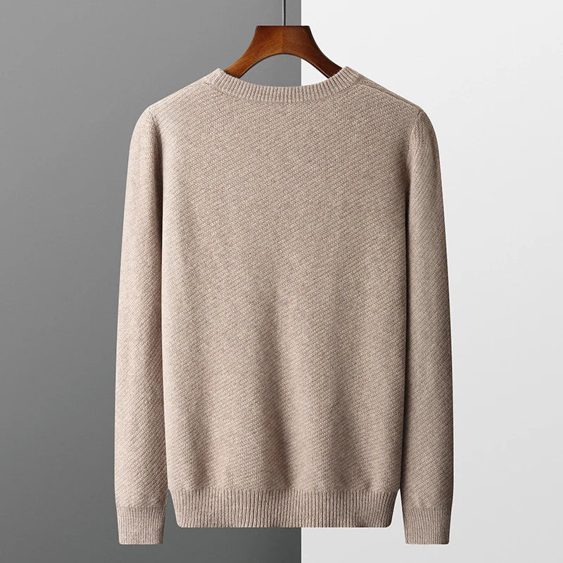 Mens Wool Sweater Cozy Knitwear Regular Fit