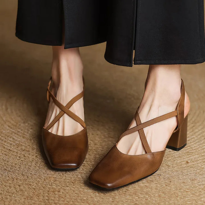 Womens Heels Genuine Leather Classic Fit