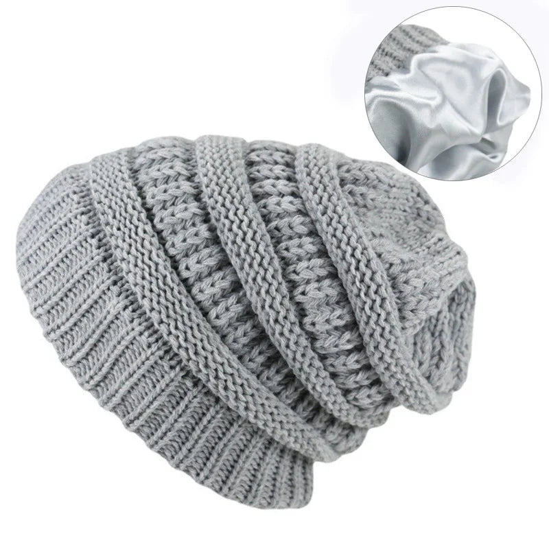 Unisex Winter Beanie Hat Soft Fleece Lining