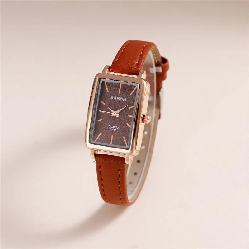 Unisex Slim Fit Rectangular Solid Wristwatch - BritishMode